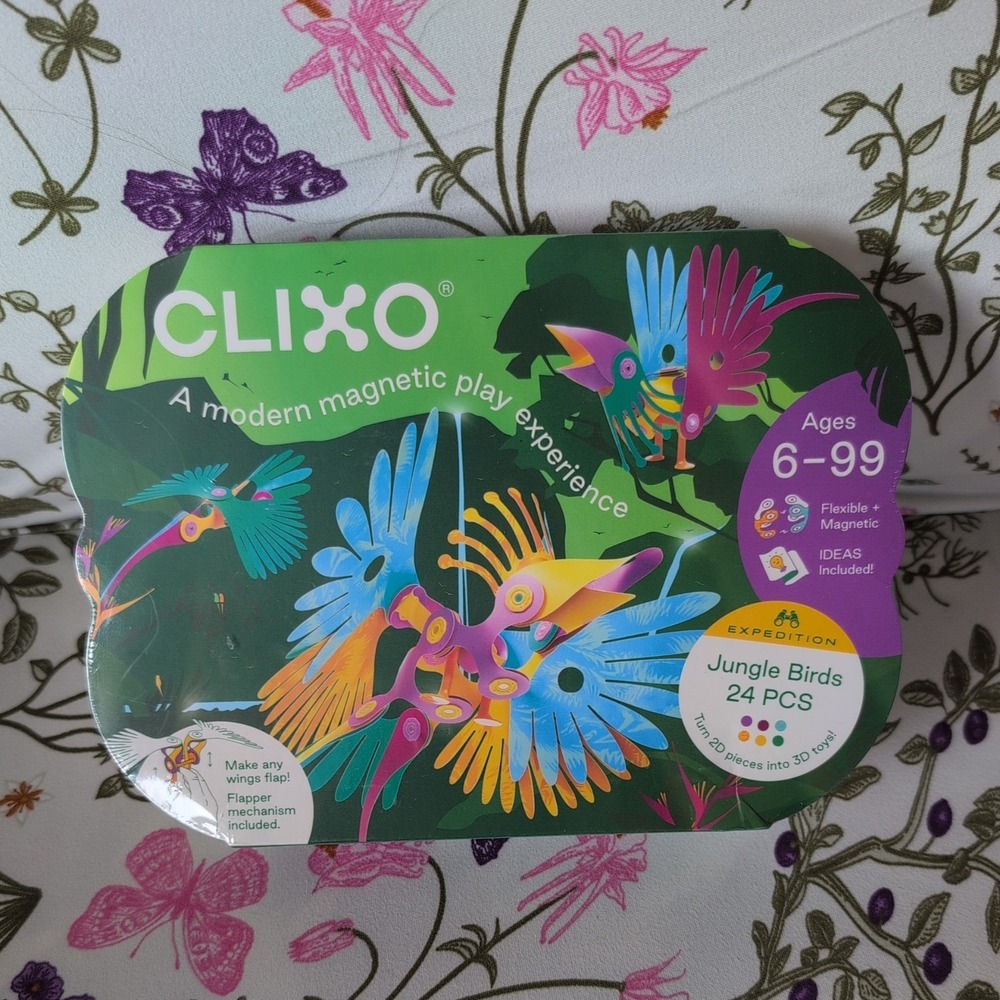 🦜 New! Clixo Jungle Birds Magnetic Building Set 24-pc MSRP